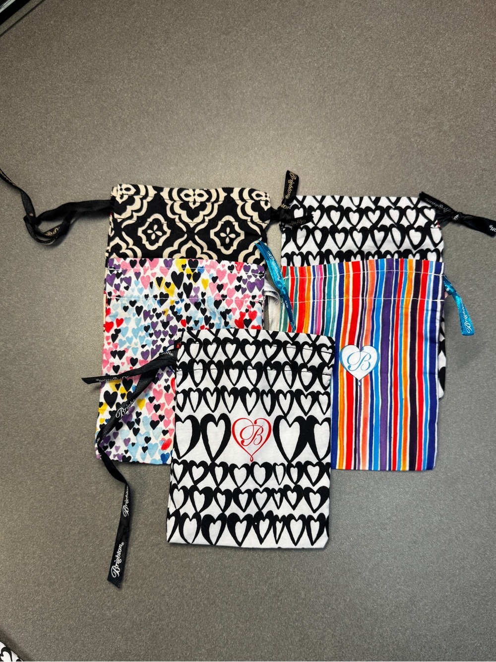 Brighton assorted Drawstring Pouches  (dust bags) sold as a set or individually